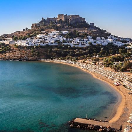 Lindos Allure Villa With Jacuzzi And Acropolis View!!! Bagian luar foto